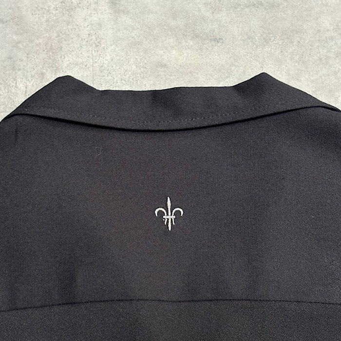 Da Vinci Open Collar Shirt Black/M ダヴィンチ オープンカラーシャツ