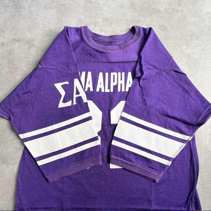 70's CHAMPION FOOTBALL T-SHIRTS 42/PURPLE Made in USA 70年代