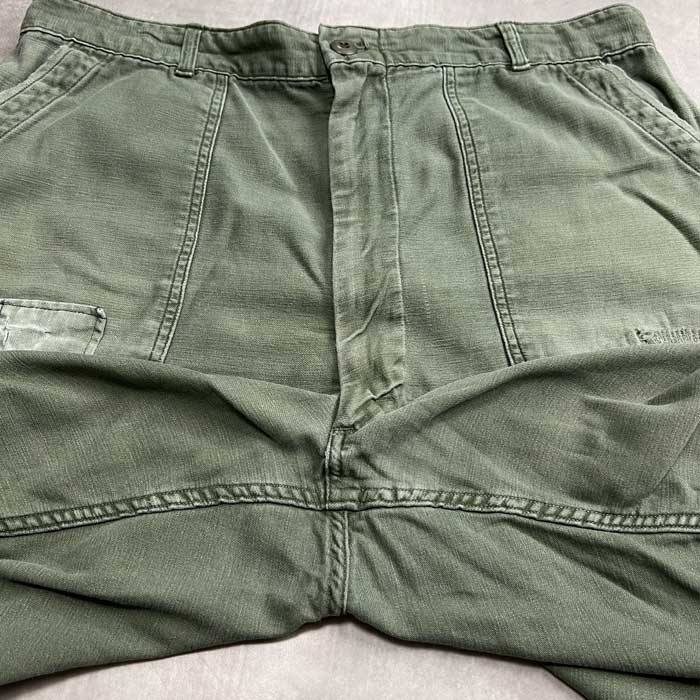 VINTAGE 60'S U.S ARMY CUT OFF BAKER PANTS OG-107 W40