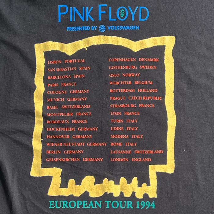 90'S PINK FLOYD EUROPEAN TOUR T-SHIRTS BLACK/L 90年代 ピンク