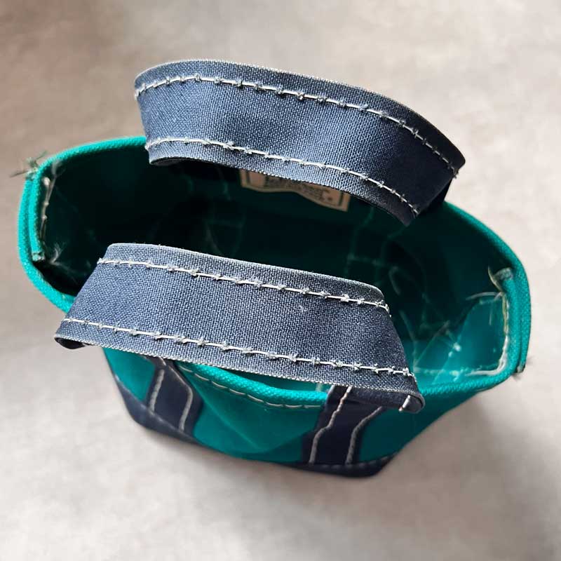 80'S L.L.BEAN Deluxe Mini Tote Bag GREEN/NAVY<br>80年代 L.L.Bean