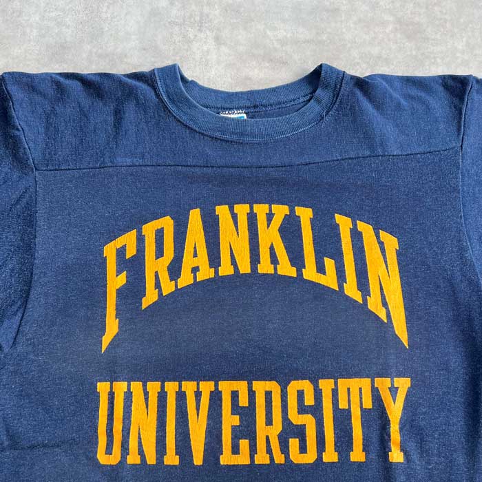 70's CHAMPION FOOTBALL T-SHIRTS M/NAVY Made in USA 70年代