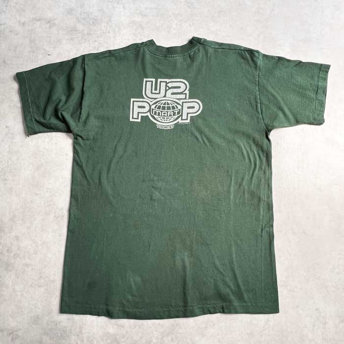 90s U2 POP Tシャツ XLサイズ 90'S U2 POP MART TOUR T-SHIRT GREEN/XL 90年代 U2 ポップ
