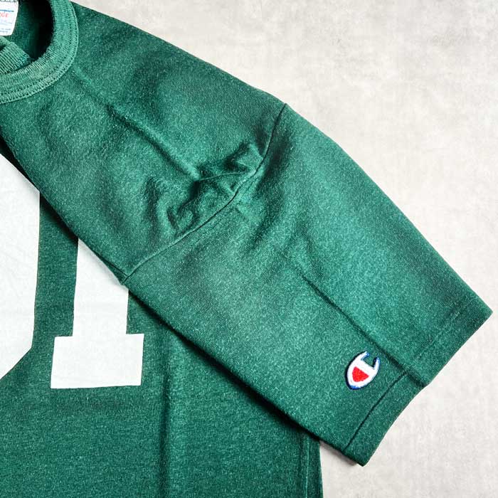 ビンテージ Champion football tee グリーン M バー 14 ビンテージ Champion football tee グリーン M バー 14