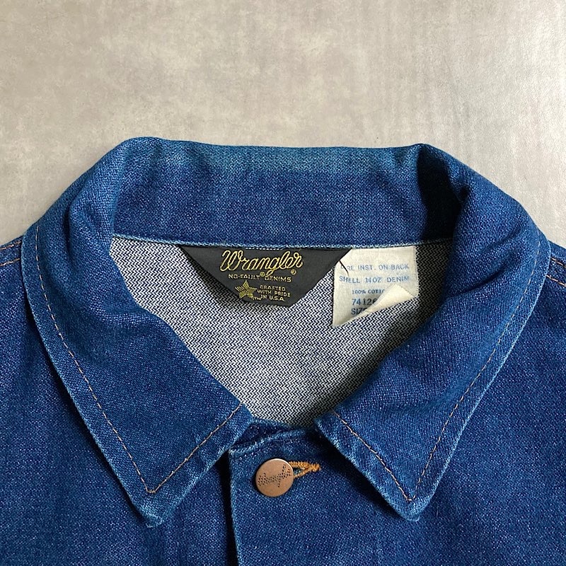 80's WRANGLER 74126 NV Denim Jacket Made in USA/44 80年代