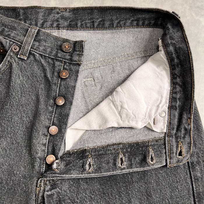 90's Levi's 501 YARN-DYED BLACK JEANS MADE IN USA W32L32 90年代