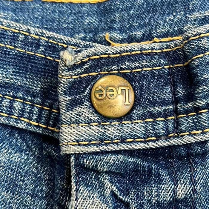 VITAGE 70's Lee JUNIORS RAINBOW STICH FLARE JEANS Made in