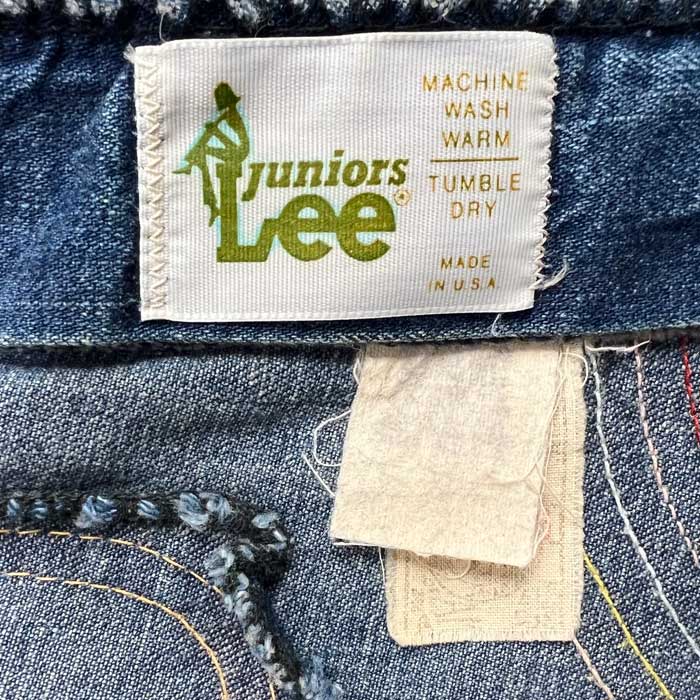 VITAGE 70's Lee JUNIORS RAINBOW STICH FLARE JEANS Made in
