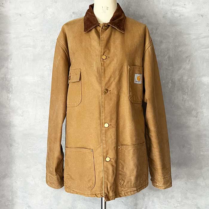 90'S CARHARTT Duck Chore Jacket BROWN/42 Made in USA 90年代