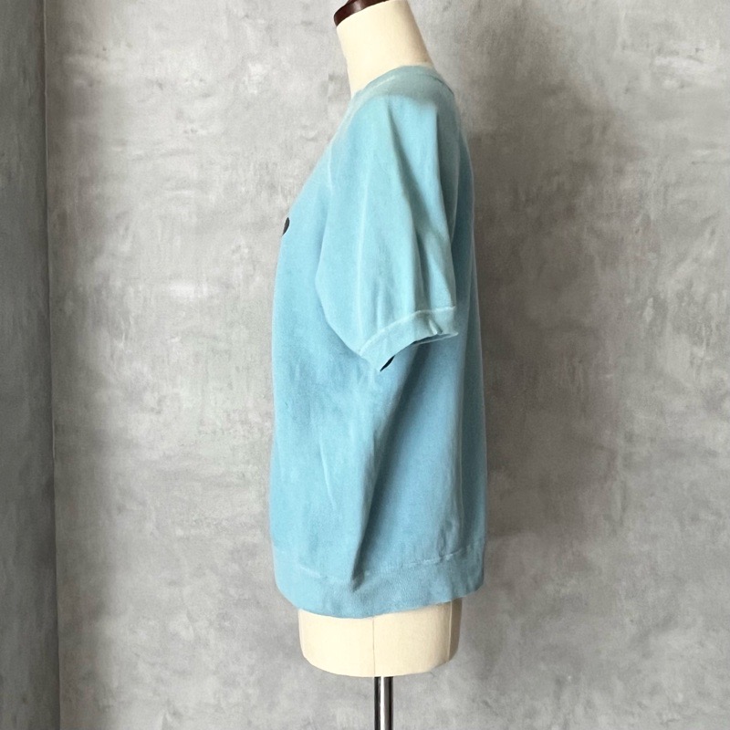60'S MICKEY MOUSE Raglan Short Sleeve Vintage Sweat Shirts LIGHT
