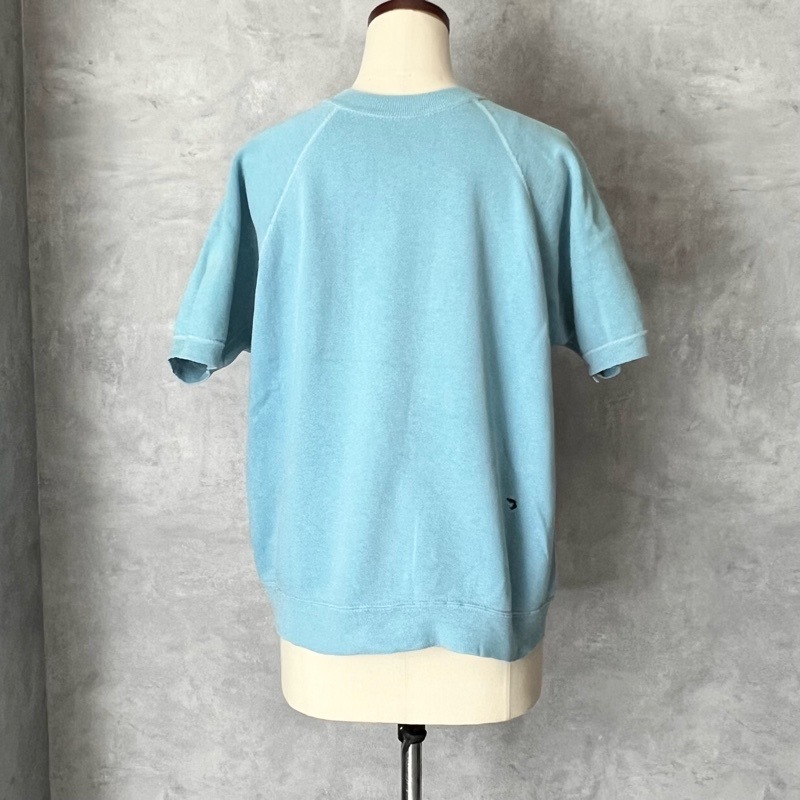 60'S MICKEY MOUSE Raglan Short Sleeve Vintage Sweat Shirts LIGHT