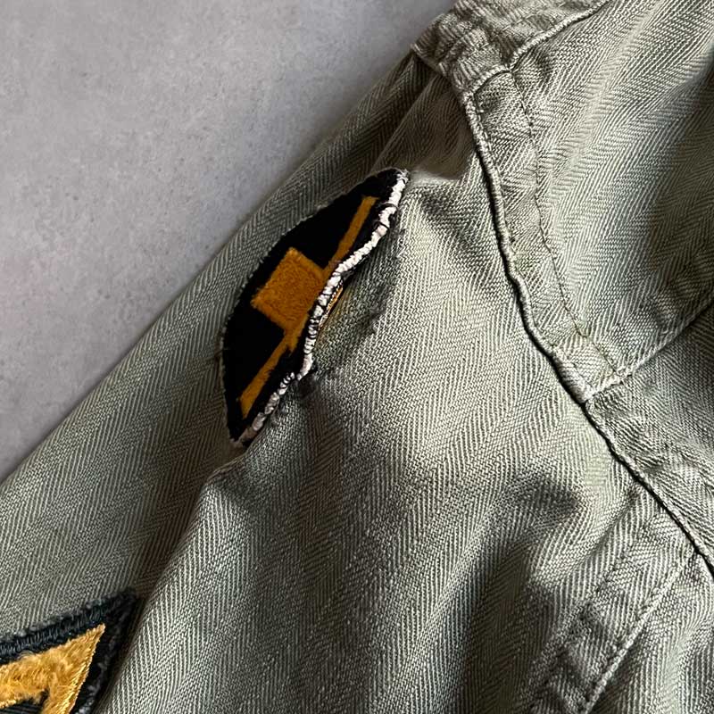 40's U.S ARMY M-41 13 Star Botton HBT Jacket Size 46R 40年代