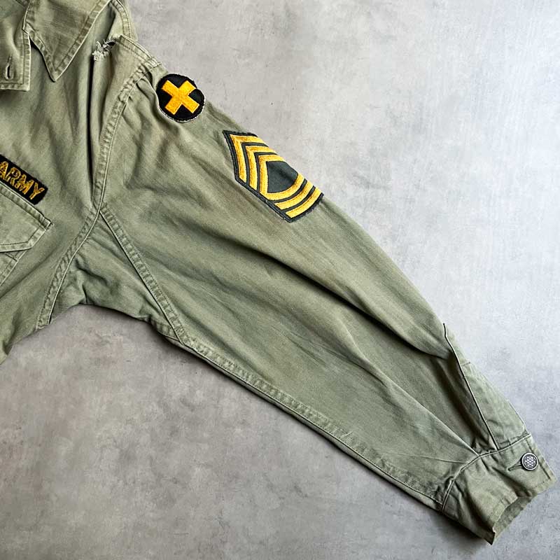 40's U.S ARMY M-41 13 Star Botton HBT Jacket Size 46R 40年代