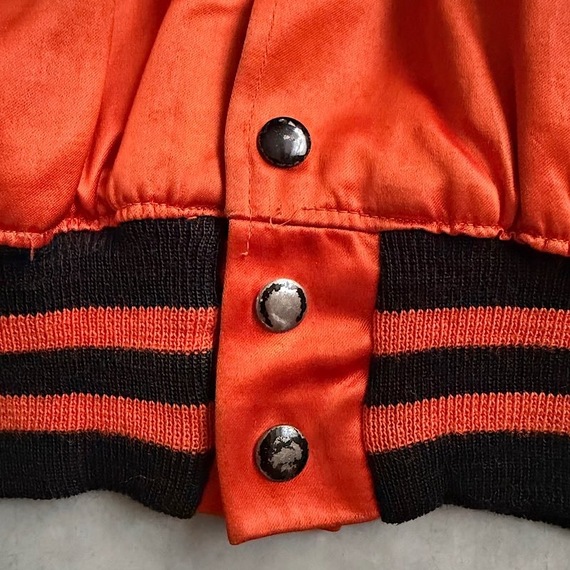 50's FELCO RAYON SATIN Varsity Jacket Orange 身幅63センチ 50年代