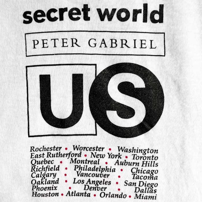 90's PETER GABRIEL TOUR T-Shirts Made in USA 90年代 ピーター
