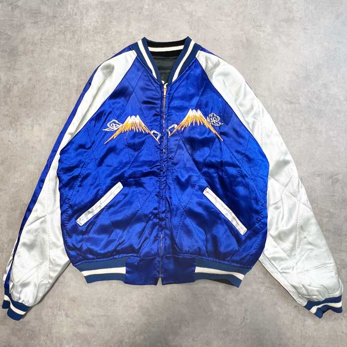 Vintage 50's Japanese Reversible Souvenir Jacket Eagle&Tiger YKK Ziper BLACK/BLUE  ơ 50ǯ ѥ ٥˥㥱å С֥  YKKåѡ /  ɽ 