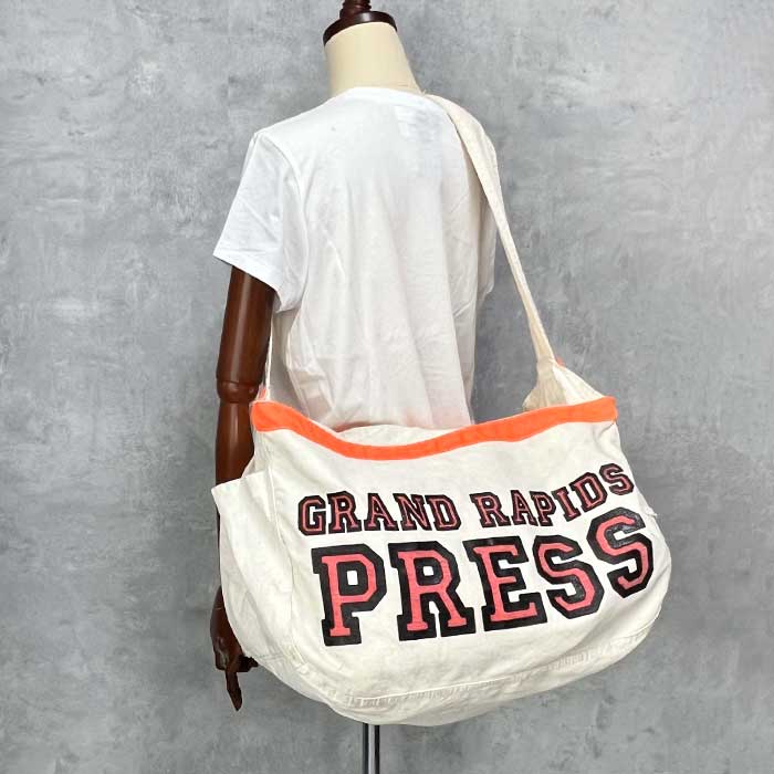 VINTAGE 70's "GRAND RAPIDS PRESS" NEWS PAPER CANVAS BAG ơ 70ǯ ˥塼ڡѡ Х Хå