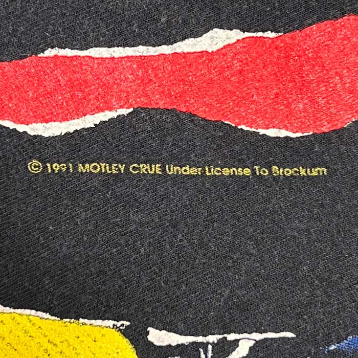 ★好プリント‼️雰囲気抜群★80s USA製 ブロッカム モトリクルー ©︎1989 Motley Crue モトリー・クルー/MO,USA 1989