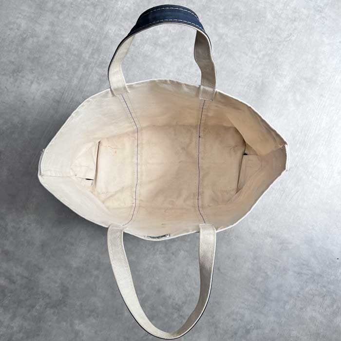 80-90'S L.L.BEAN TOTE BAG Made in USA NAVY/NATURAL 80-90年代 L.L.