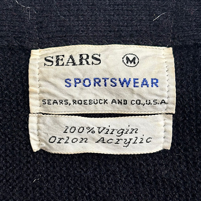 60's SEARS ACRYLIC CARDIGAN/M 60年代 シアーズ アクリル