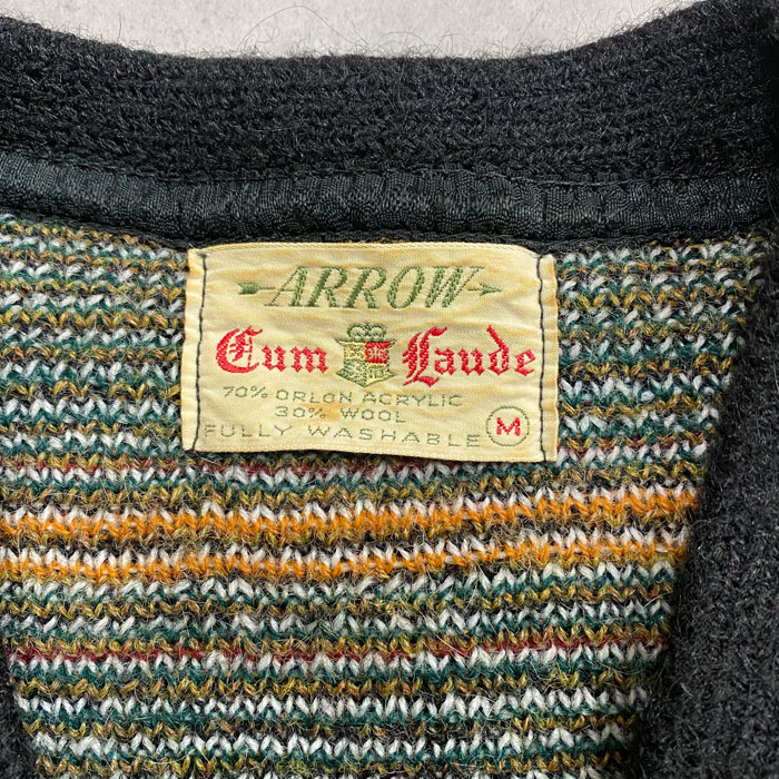 60's ARROW Plaid V-Neack Mohair Sweater 60年代 アロー チェック柄