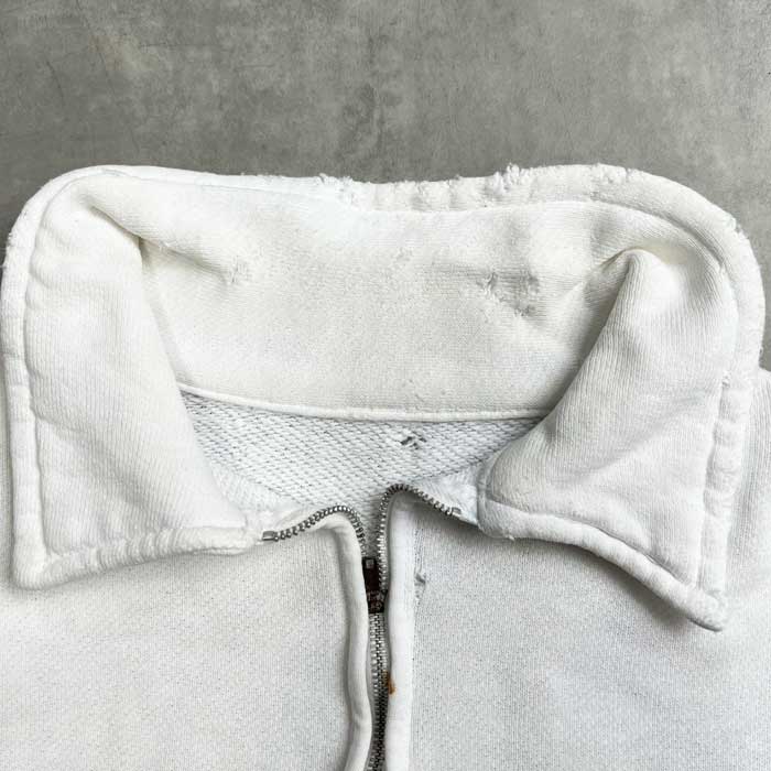60's VINTAGE Half Zip Sweat Shirts /WHITE 60年代 ヴィンテージ