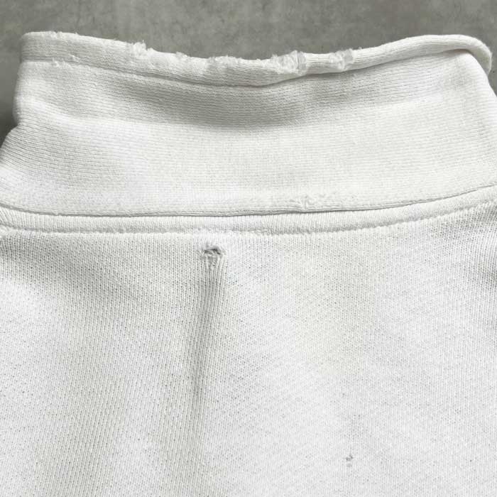 60's VINTAGE Half Zip Sweat Shirts /WHITE 60ǯ ơ ϡեå å ȥ졼ʡ