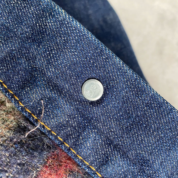 70年代 リーバイス ブランケット付き ジージャン ビッグE 濃紺