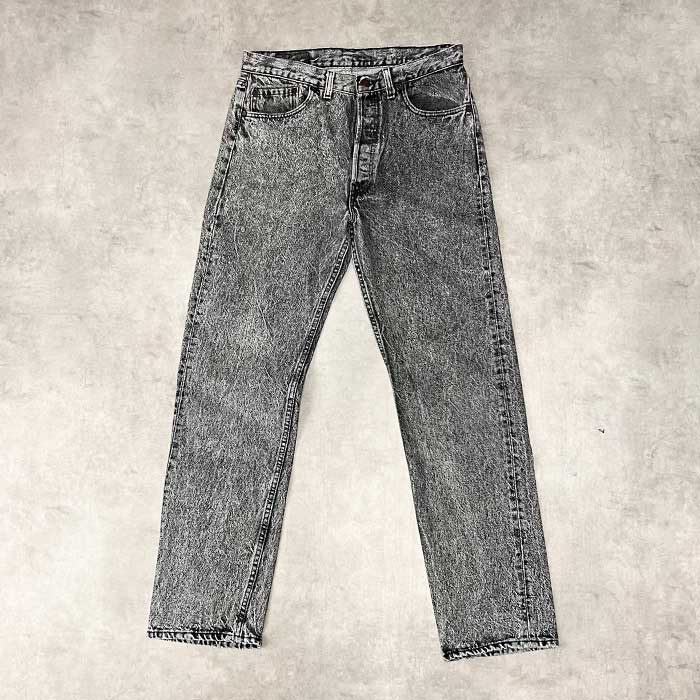 80's Levi's 501 CHEMICAL WASH JEANS MADE IN USA W33L32 80年代