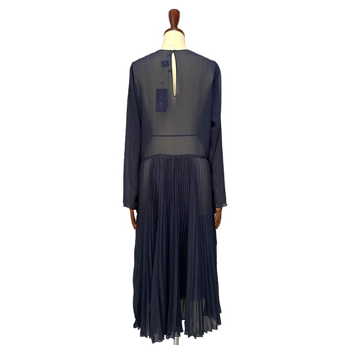 ե 쥯 ѡץ졼٥ ǥ 륯ե ץ꡼ ɥ쥹/NAVYRalph Lauren Collection Pleats Dress