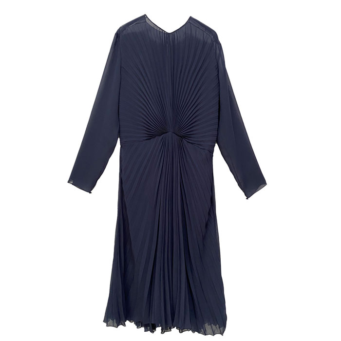 ե 쥯 ѡץ졼٥ ǥ 륯ե ץ꡼ ɥ쥹/NAVYRalph Lauren Collection Pleats Dress