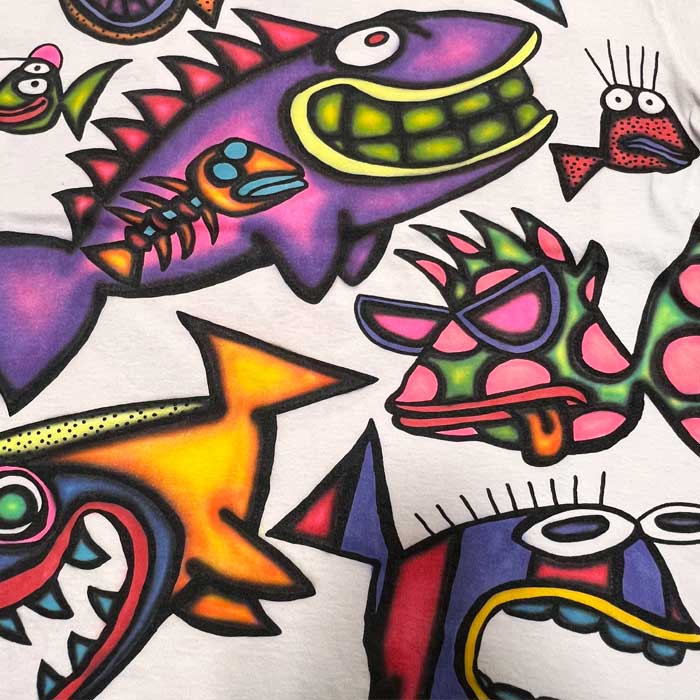 90's GARY HIRSCH AIRBRUSH ART T-Shirts Made in USA 90年代