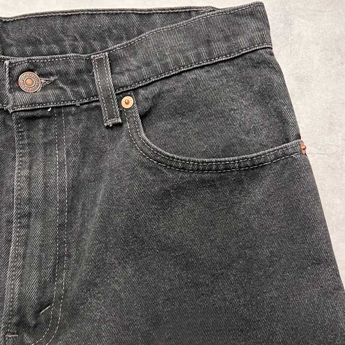 90's Levi's 505 PIECE-DYEING BLACK JEANS MADE IN USA W33L32 90ǯ ꡼Х 505  ֥å ǥ˥  ꥫ