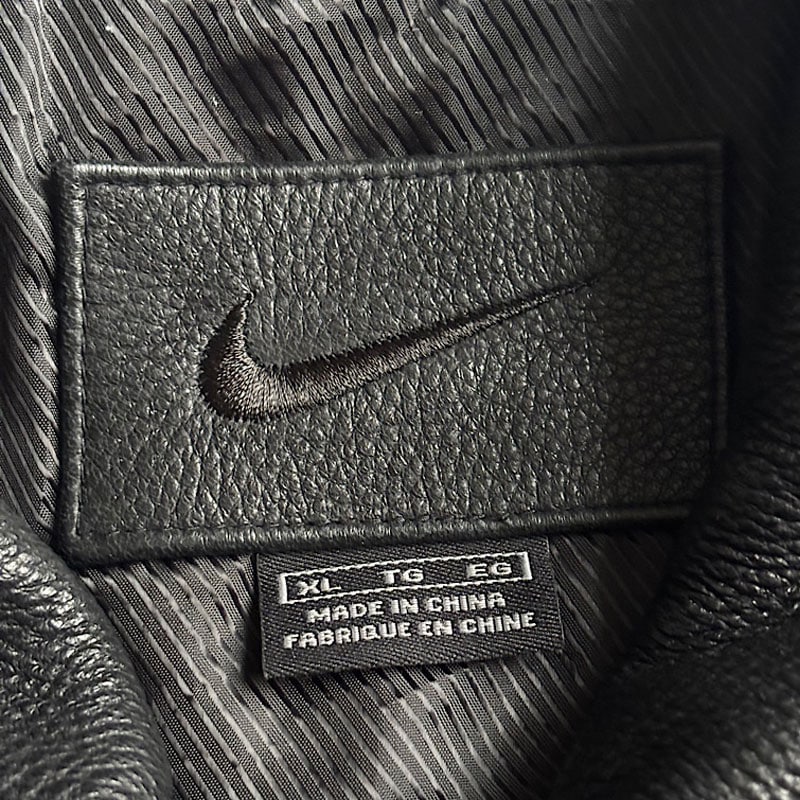 NIKE Leather Coach Jacket XL/BLACK ナイキ レザー コーチ ジャケット