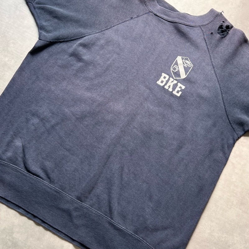 60'S ARTEX Raglan Short Sleeve Sweat Shirts NAVY/XL Made in USA 60