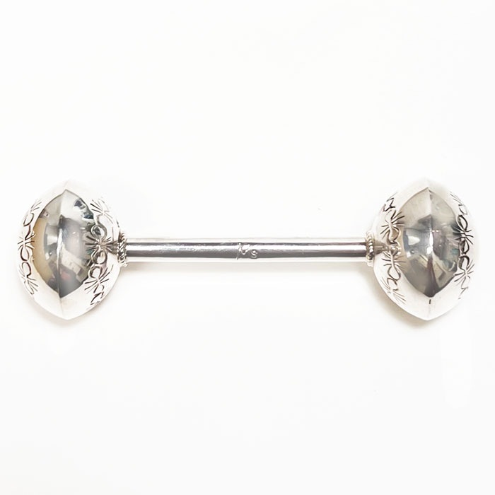 ǥ󥸥奨꡼ ʥХ²  С ٥ӡ ȥINDIAN JEWELRY NAVAJO "Monica Smith" Stamped Silver Baby Rattle