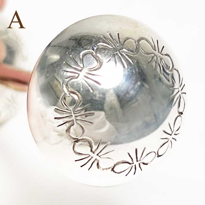 インディアンジュエリー ナバホ族 スタンプ シルバー ベイビー ラトルINDIAN JEWELRY NAVAJO "Monica Smith