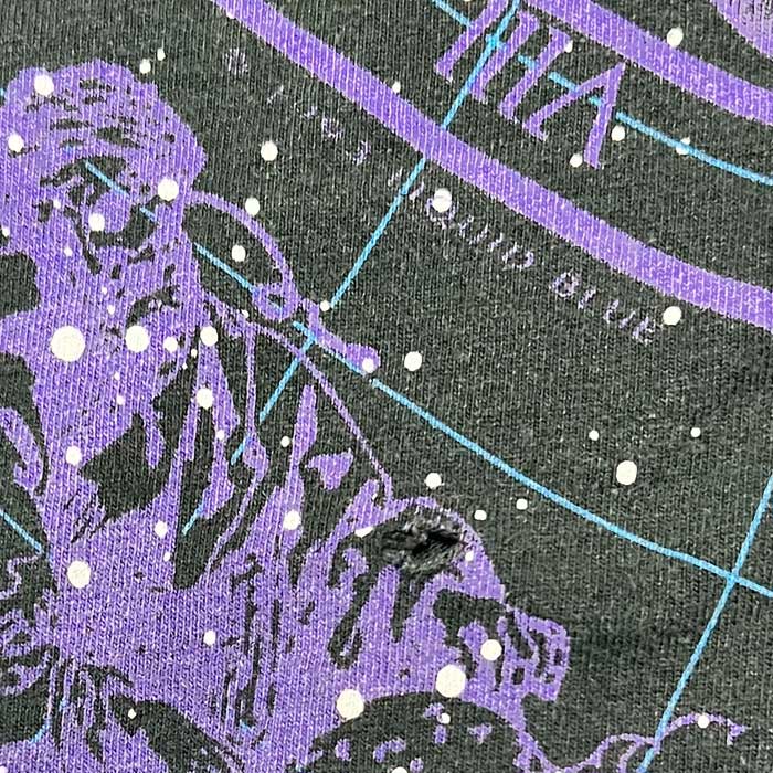リキッドブルー USA製 90s 星座 総柄 Tシャツ don rock 着用 リキッドブルー USA製 90s 星座 総柄 Tシャツ don rock 着用