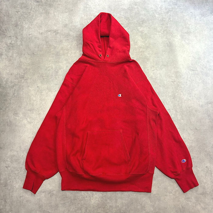 90's Champion Reverse Weave Sweat Hoodie Made in USA XL/RED 90年代