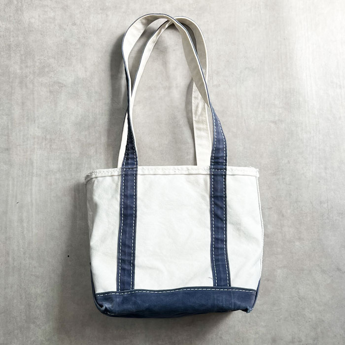 【美品】 L.L.Bean トート ジップトップ 紺色　ロングハンドル　XL 00'S L.L.BEAN TOTE BAG NAVY/NATURAL 00年代 L.L.Bean ロングハンドル