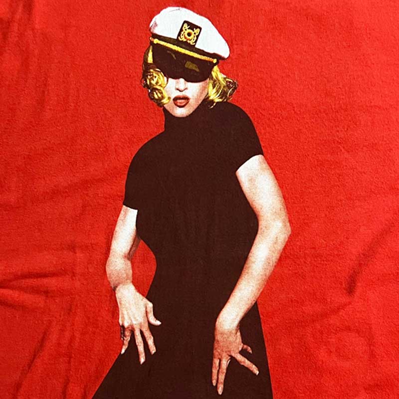 マドンナ Madonna THE GARLIE SHOW TOUR 90年代 90'S MADONNA The Girlie Show T-Shirts RED 90年代 マドンナ ザ