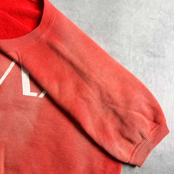 VINTAGE 60'S FADED RED RAGLAN SHORT SLEEVE SWEAT SHIRTS