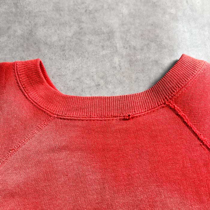 VINTAGE 60'S FADED RED RAGLAN SHORT SLEEVE SWEAT SHIRTS