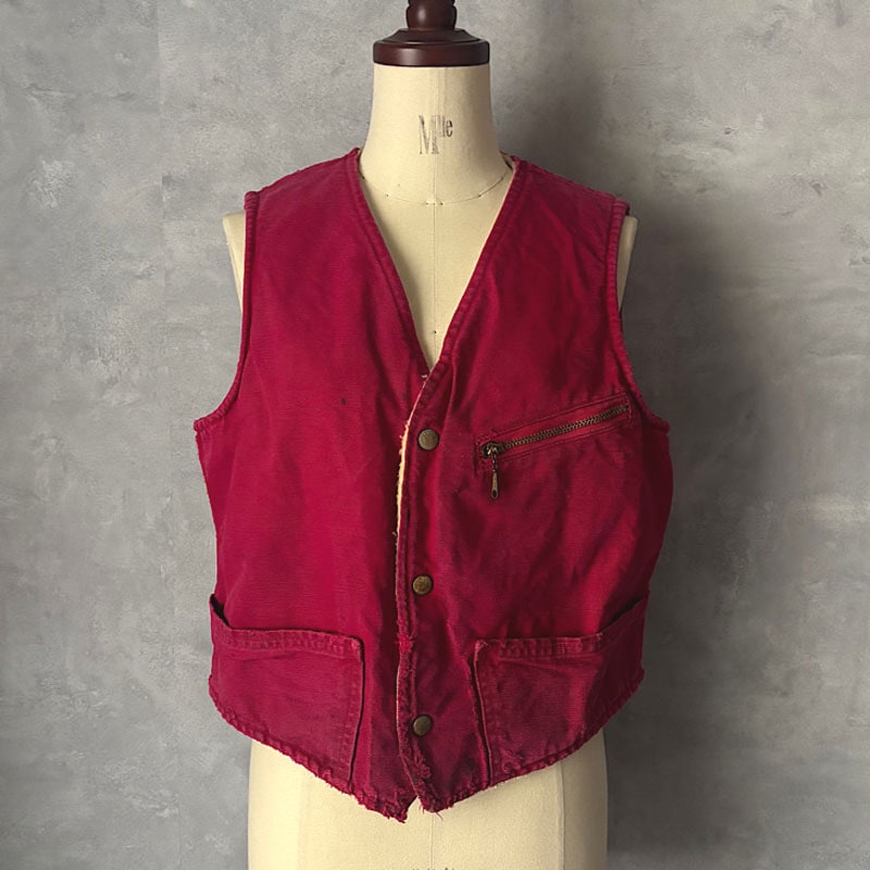 60's CARTERS Duck Vest/RED 60年代 カーターズ ダック ボア ベスト