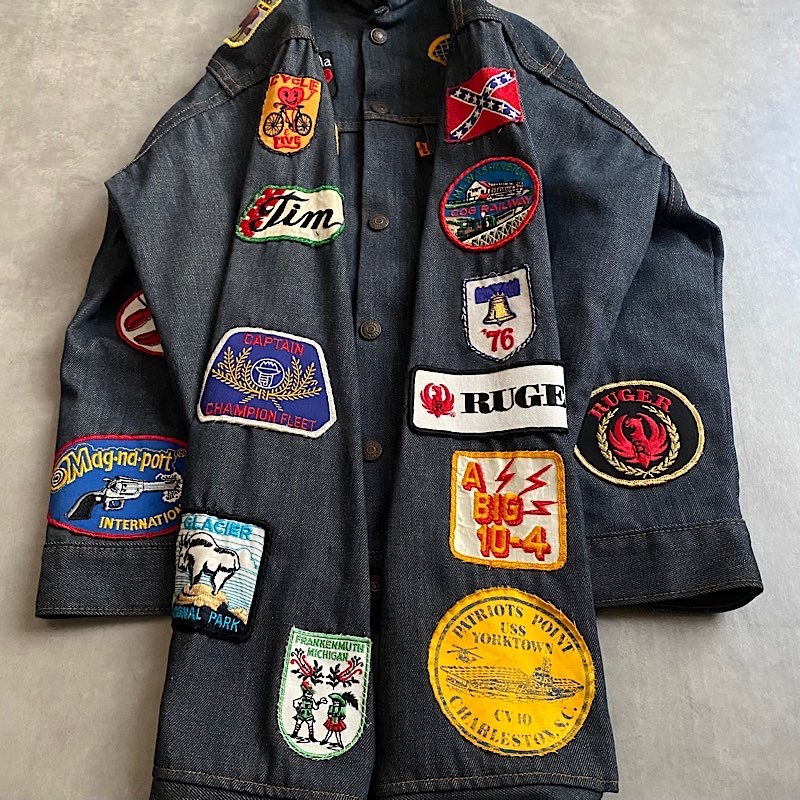 70's LEVI'S SADDLEMAN TAG WAPPEN DENIM TRUCKER JACKET Made in USA