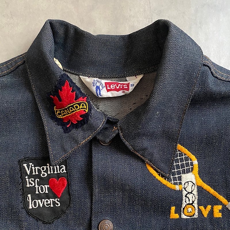 70's LEVI'S SADDLEMAN TAG WAPPEN DENIM TRUCKER JACKET Made in USA