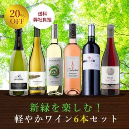 送料弊社負担＞＜セット特価＞緑を楽しむ！軽やかワイン6本セット
