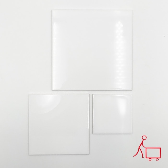 119 【選べる3size】【A品】パレットタイルピュアホワイト（正方形）20cm/15cm/10cm