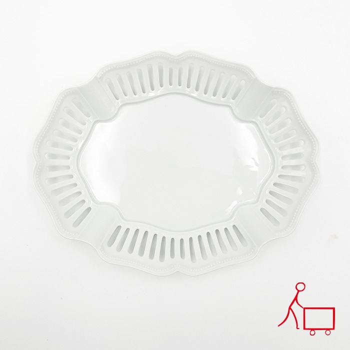 143【A品・B品込み】透かしオーバル皿