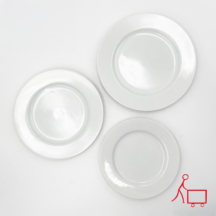 833055【選べる3size】【A品】プレーンリムプレート　22cm/19cm/16.5cm
